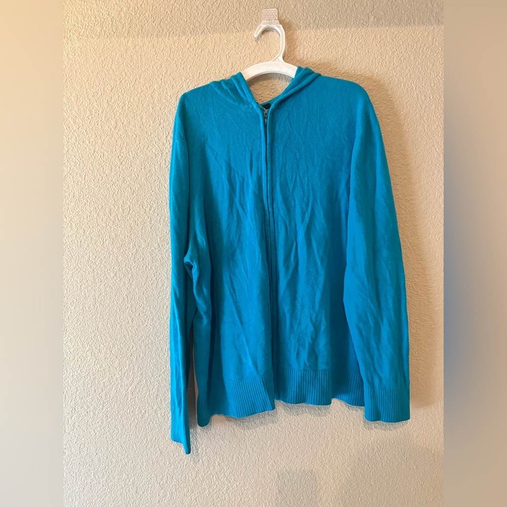 Requirements brand sweater blue with zip Size 1X